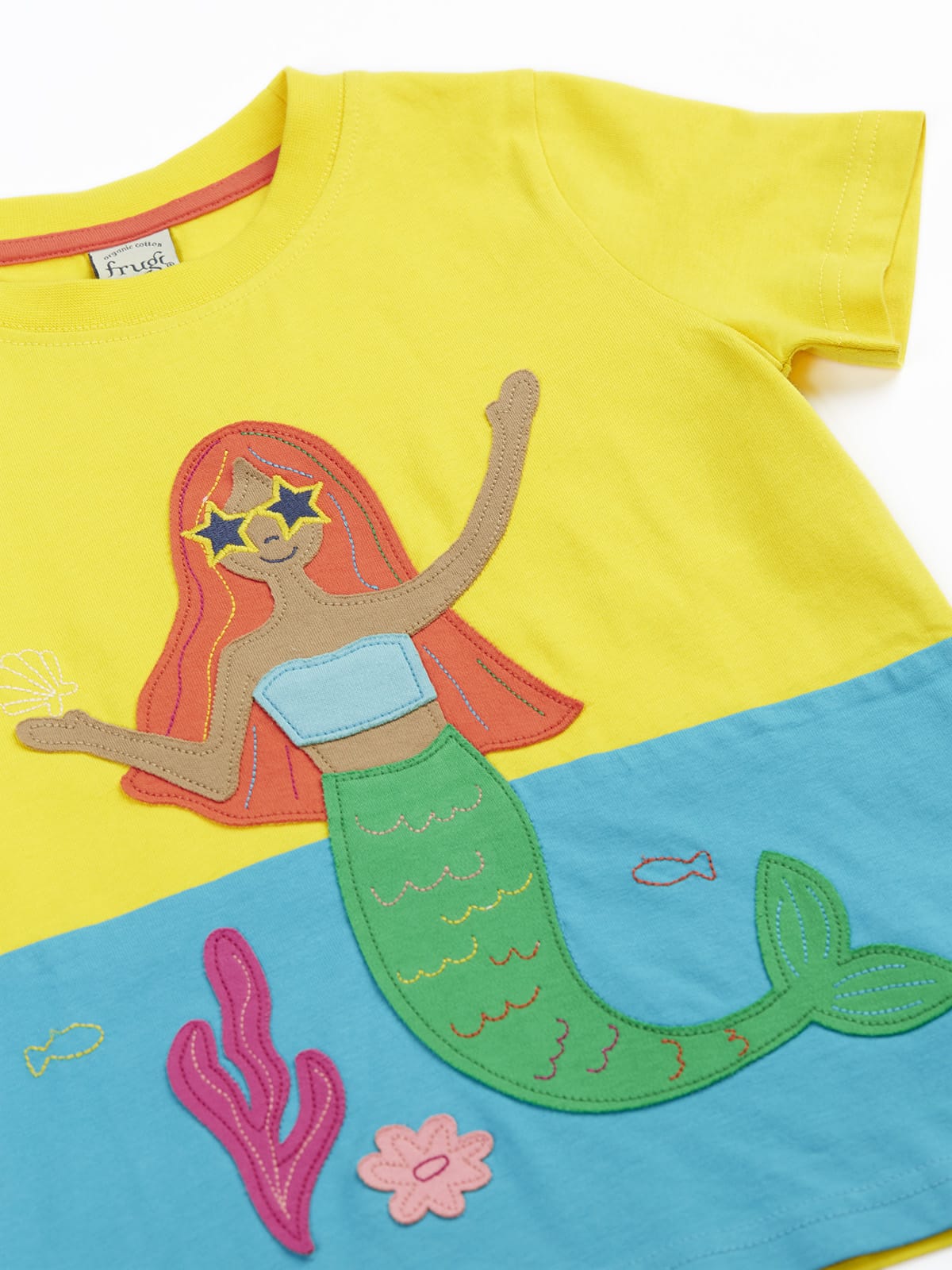 Frugi Poldhu Panel T-Shirt Hotchpotch Mermaid