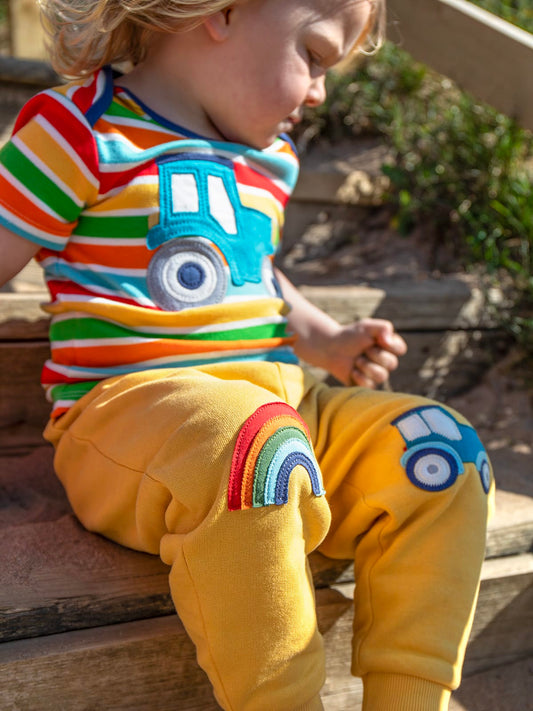 Frugi Character Joggers Bumblebee/Tractor