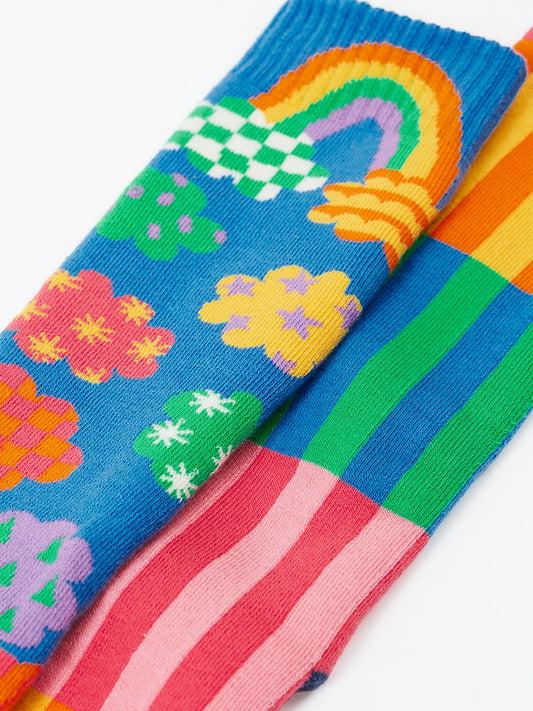 Brilliant Boot Socks 2 Pack Fun Frenzy Multipack