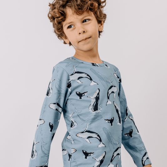 Walkiddy Jumping Whales Long Sleeve Shirt