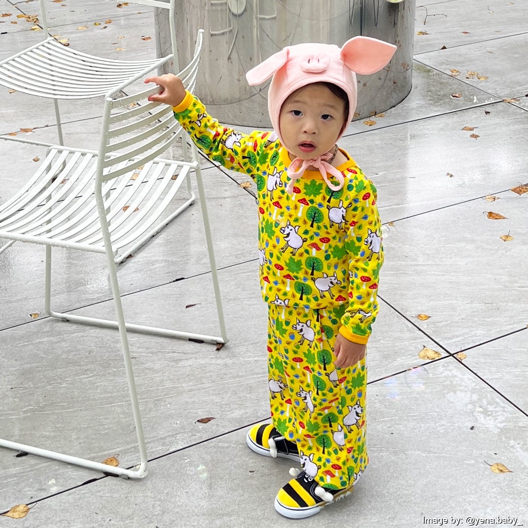 Pigs And Acorns Dungarees Lemon Chrome