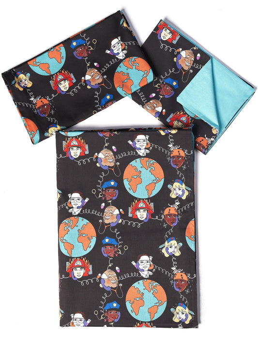 Team Work Bed Set - Single Duvet cover & pillowcase