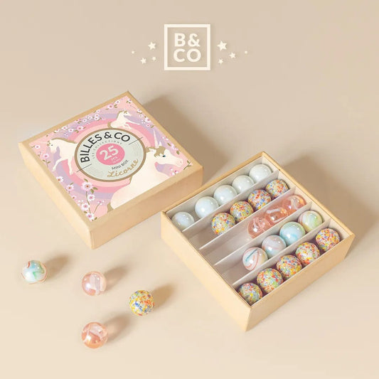 Unicorn Marbles Mini Box - 25 Pieces