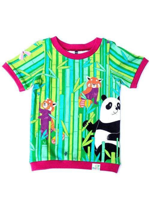 Merle kids panda forest t-shirt