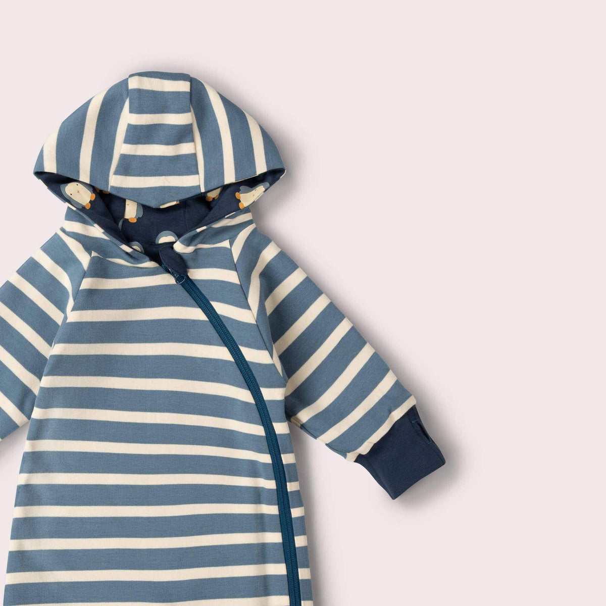 Blue Penguins Reversible Organic Hooded Snug Suit