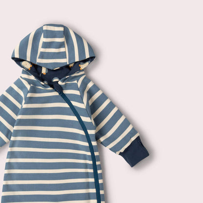 Blue Penguins Reversible Organic Hooded Snug Suit