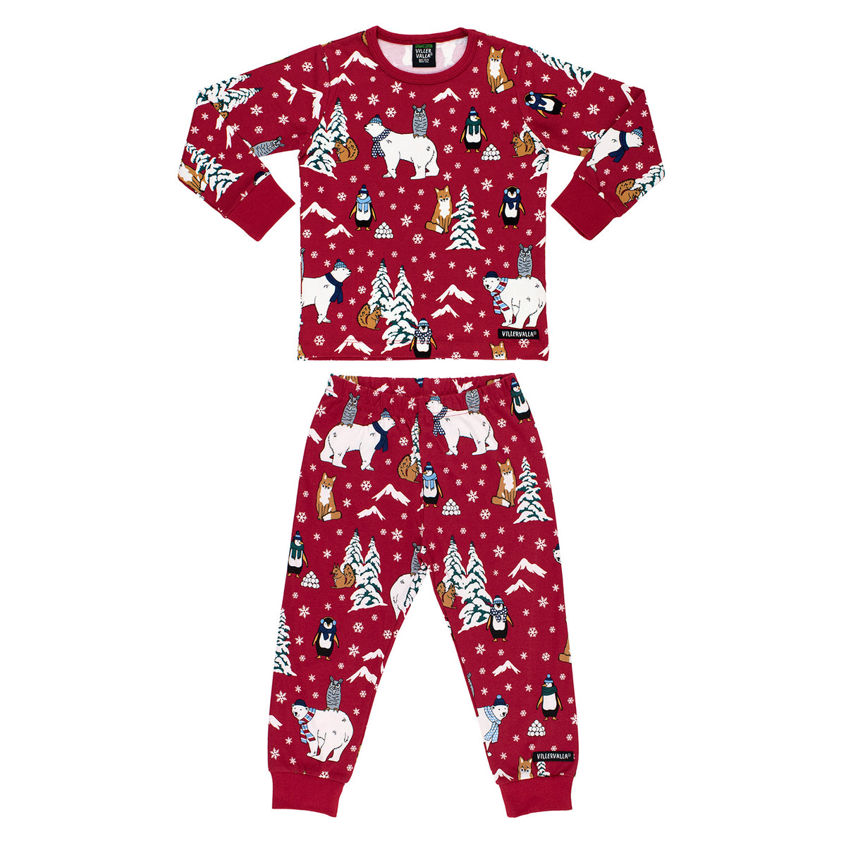 Villervalla Pyjamas Winter Animals Chili