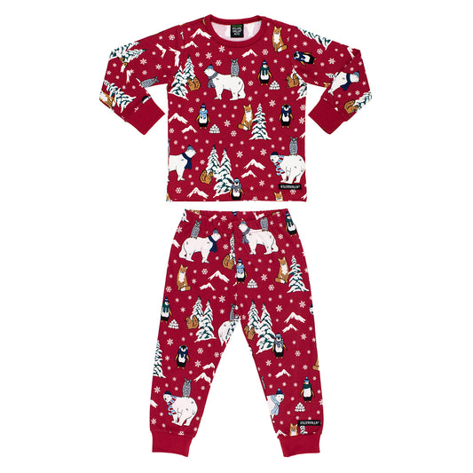 Villervalla Pyjamas Winter Animals Chili