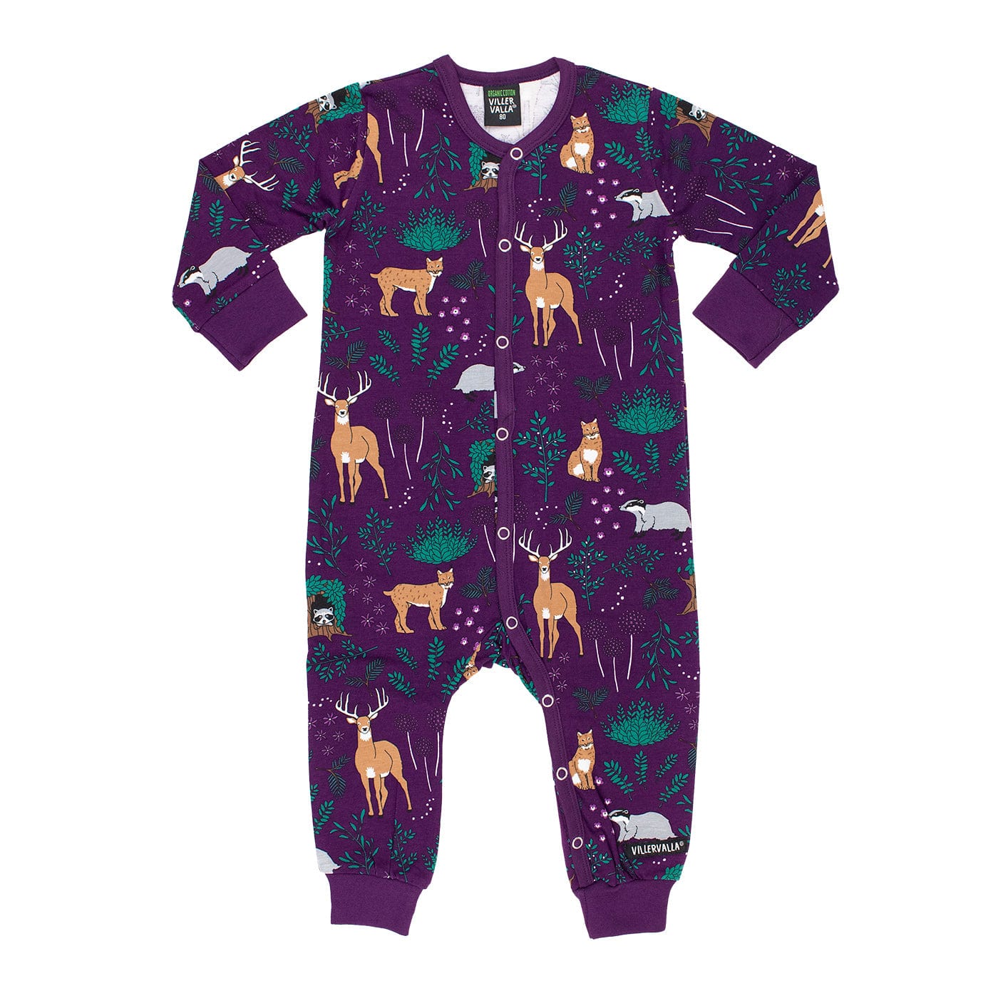 Winter Forest Long Sleeve Sleepsuit Grape
