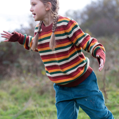Organic Hazel Rainbow Snuggly Knitted Jumper