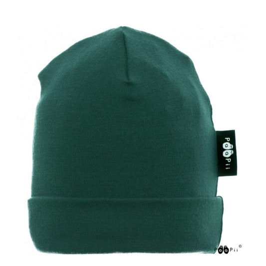 Merino Wool Beanie - Dark Green