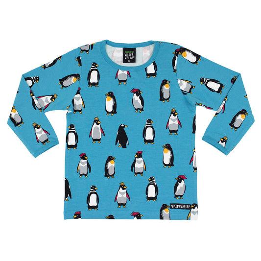 Penguin Long Sleeve Shirt Sky Blue