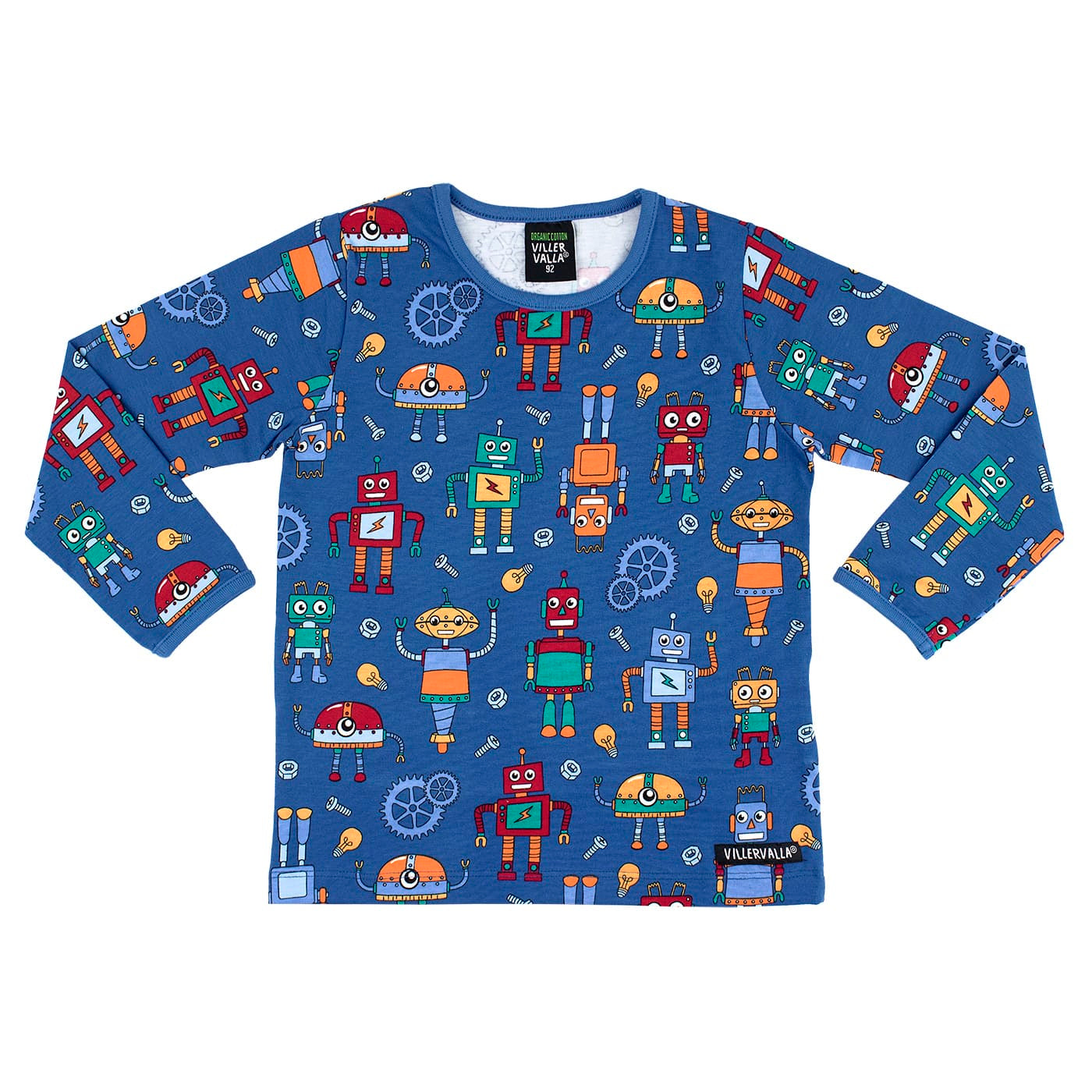 Villervalla Robot Long Sleeve Shirt Atlantic Blue