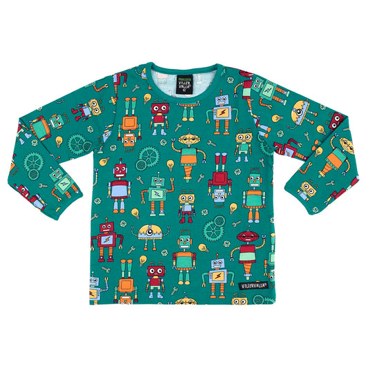 Villervalla Robot Long Sleeve Shirt Hemlock Green