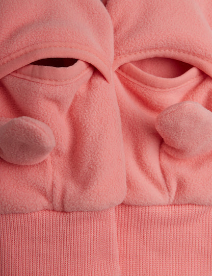 Mini Rodini Penguin Embroidered Microfleece Overlapping Mittens