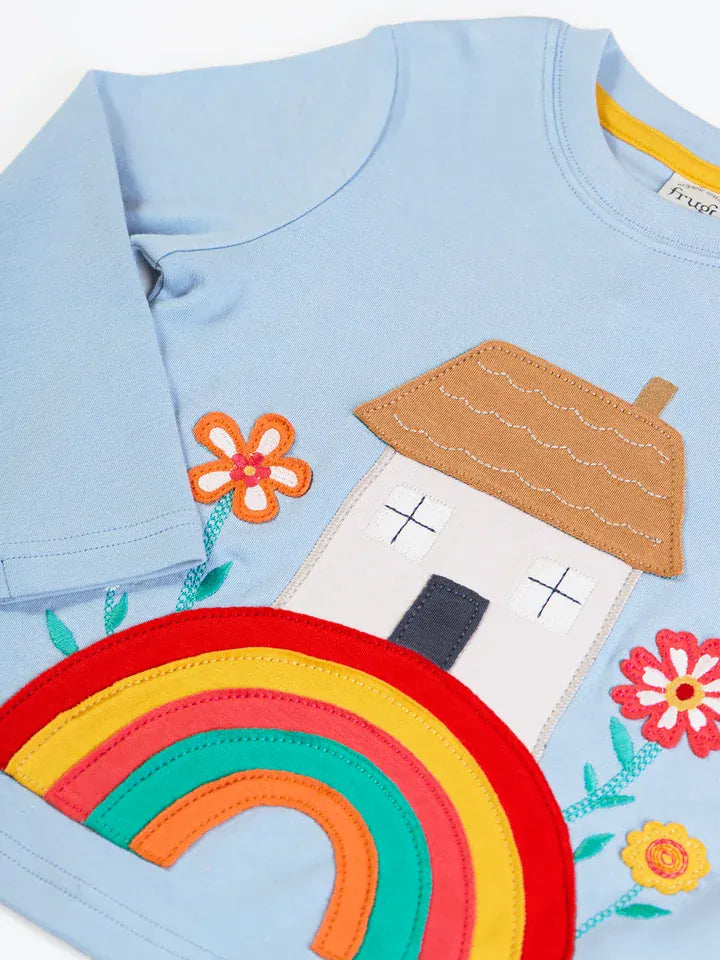 Adventure Appliqué Top Winter Sky/House