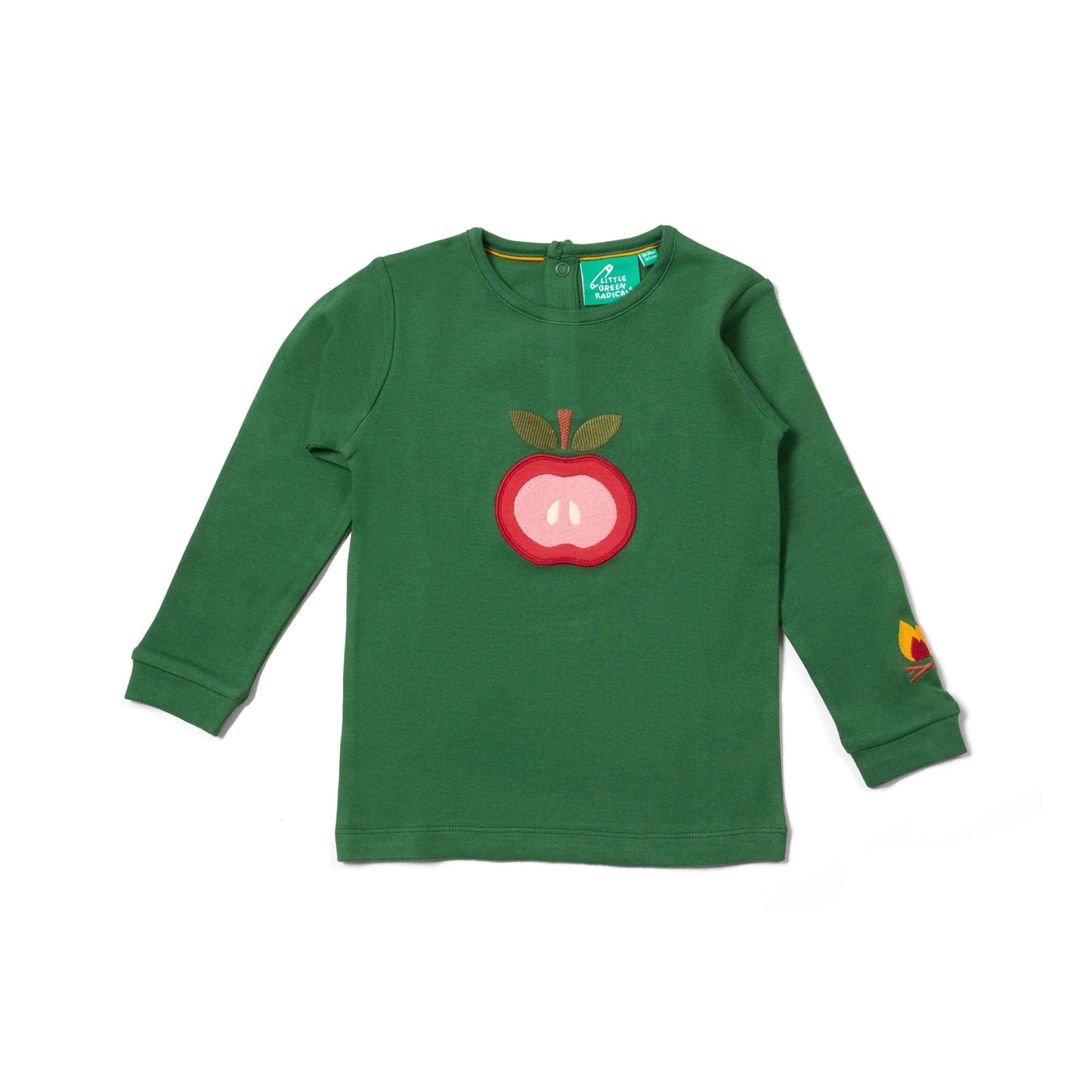 Red Apple Appliqué Long Sleeve T-Shirt