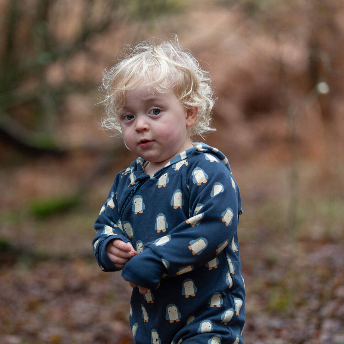 Blue Penguins Reversible Organic Hooded Snug Suit