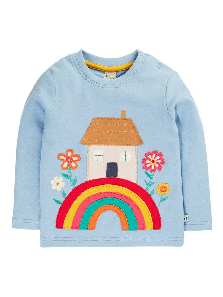 Adventure Appliqué Top Winter Sky/House