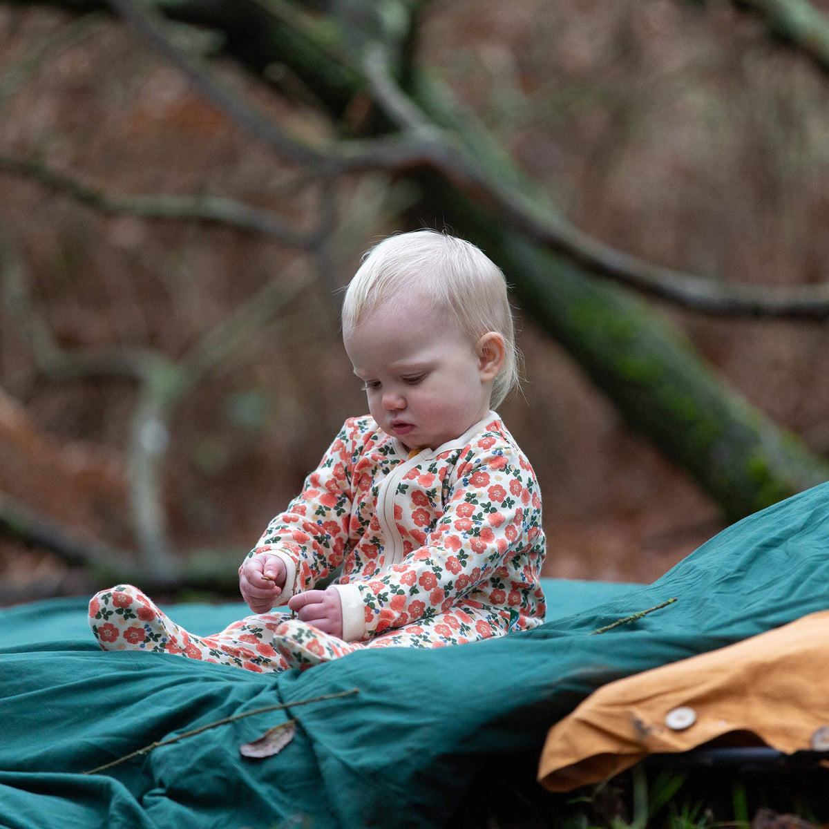 Petals Zip Organic Babygrow