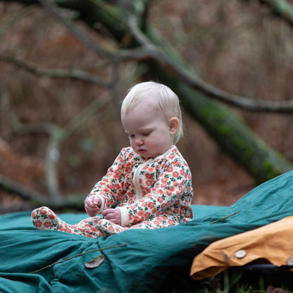 Petals Zip Organic Babygrow