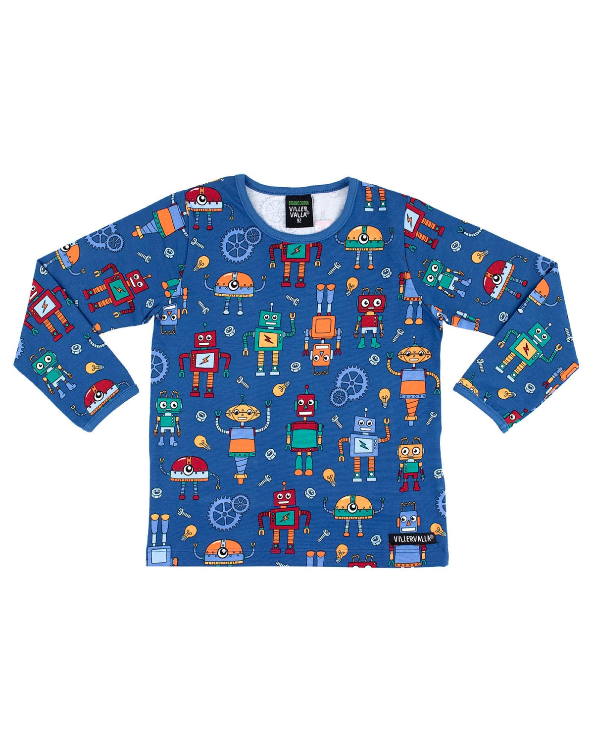 Villervalla Robot Long Sleeve Shirt Atlantic Blue