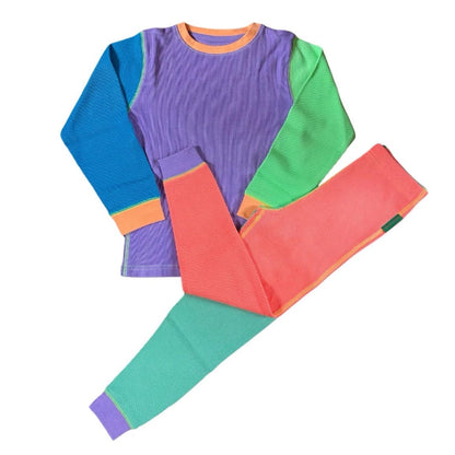 90's Dayglow Waffle Cotton Set