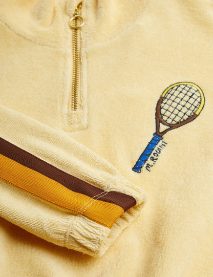 Tennis Embroidered Halfzip Terry Sweatshirt
