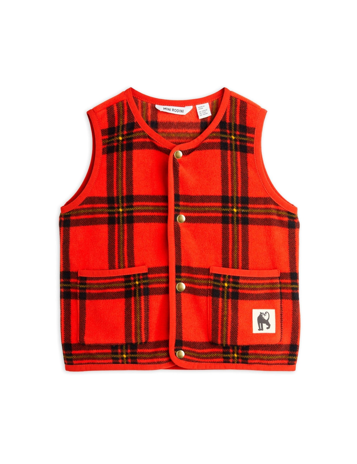 Check Fleece Vest