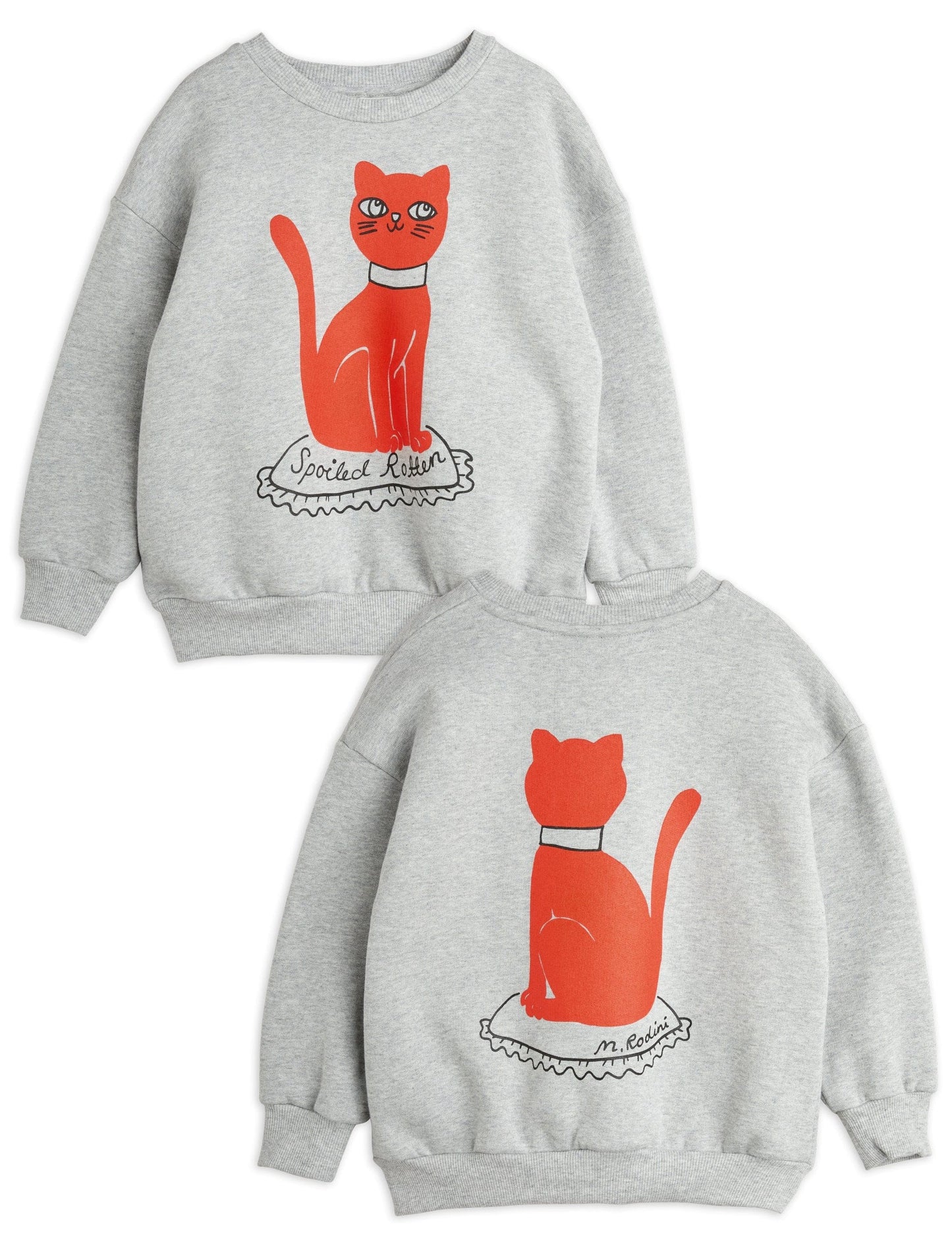 Cat Sweatshirt Grey