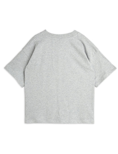 Cat Short Sleeve Oversized Shirt Grey Melange