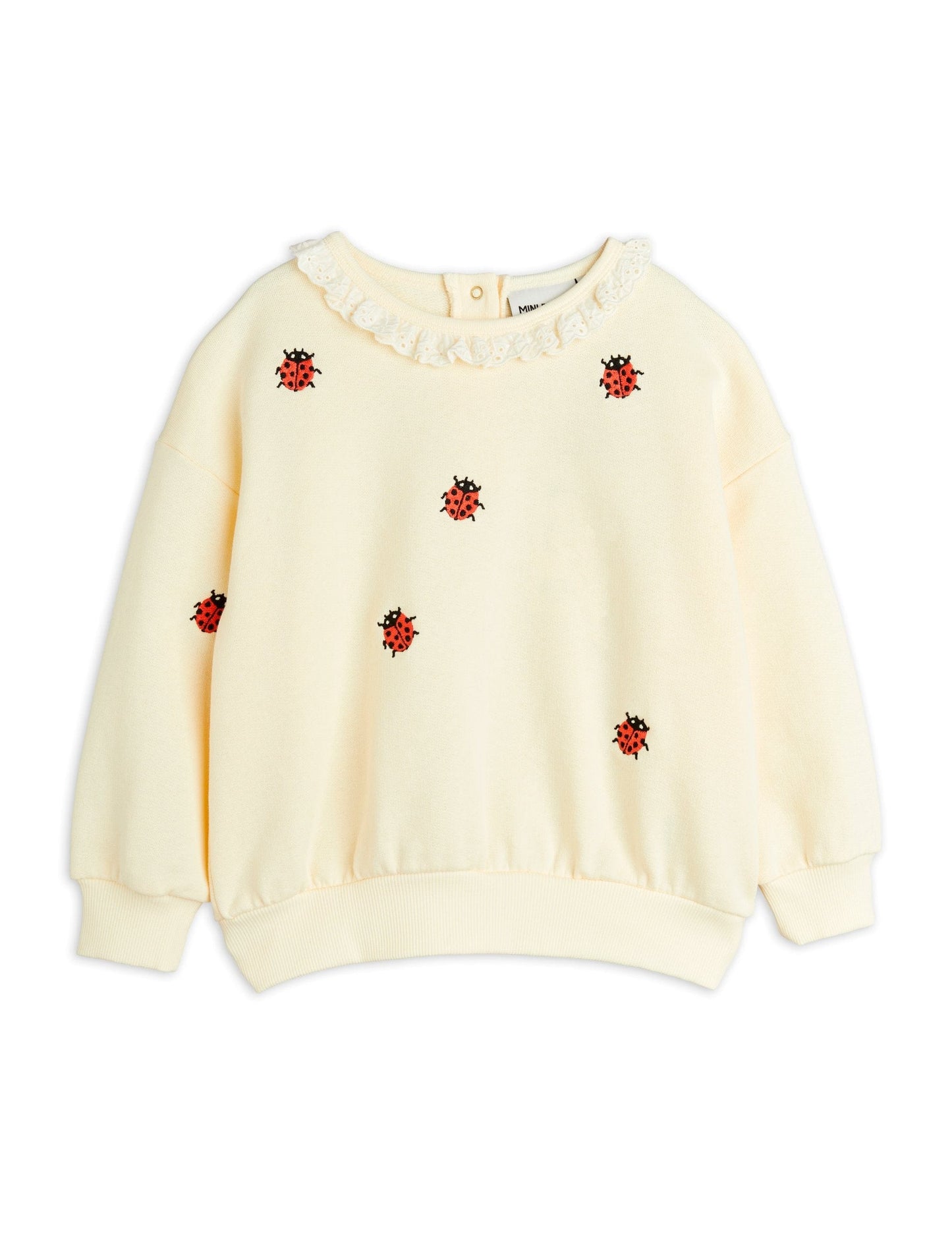 Ladybugs Embroidered Lace Sweatshirt