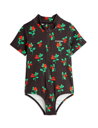 Lingonberries Short Sleeve Swimsuit