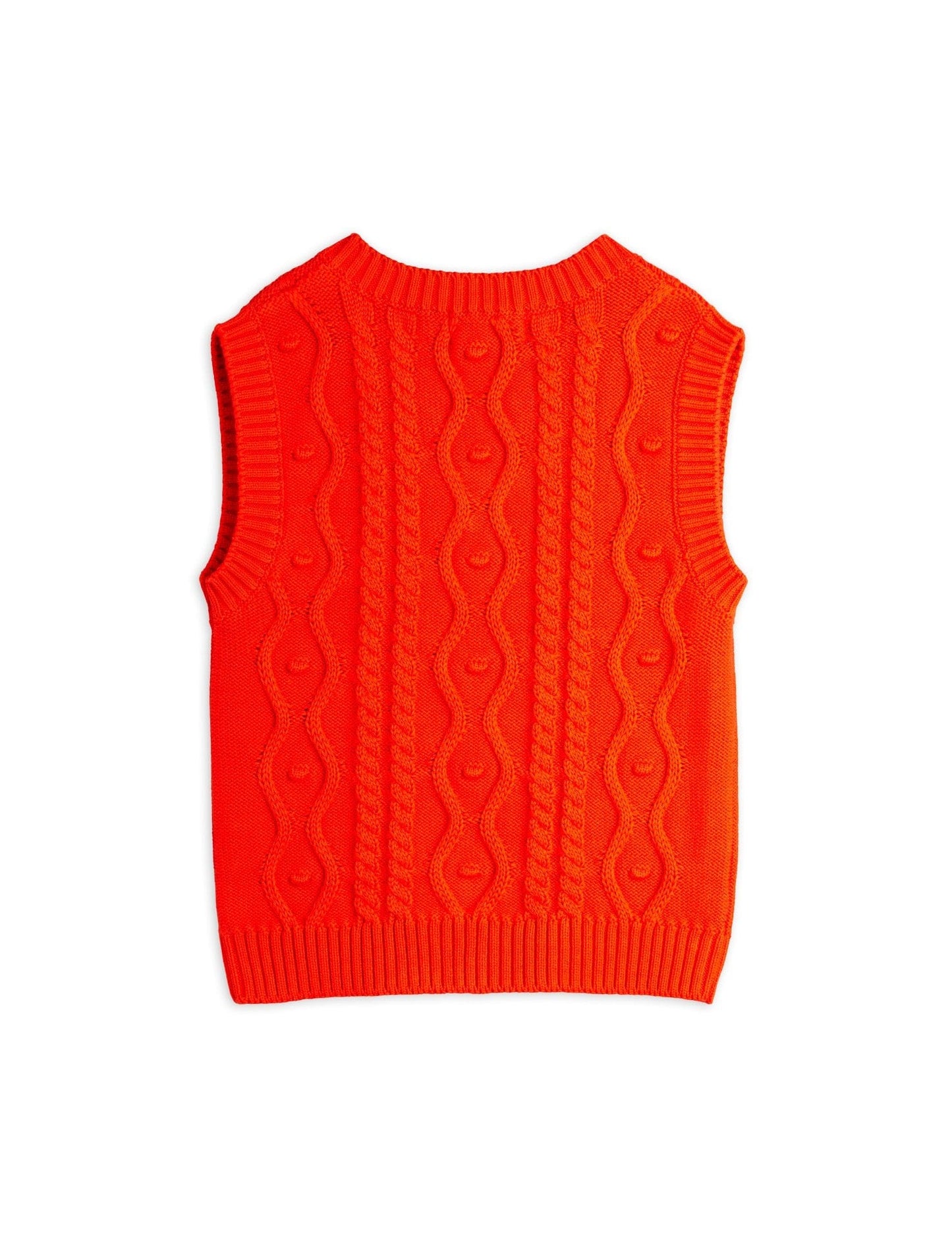 Panda Patch Cable Knit V-Neck Slipover