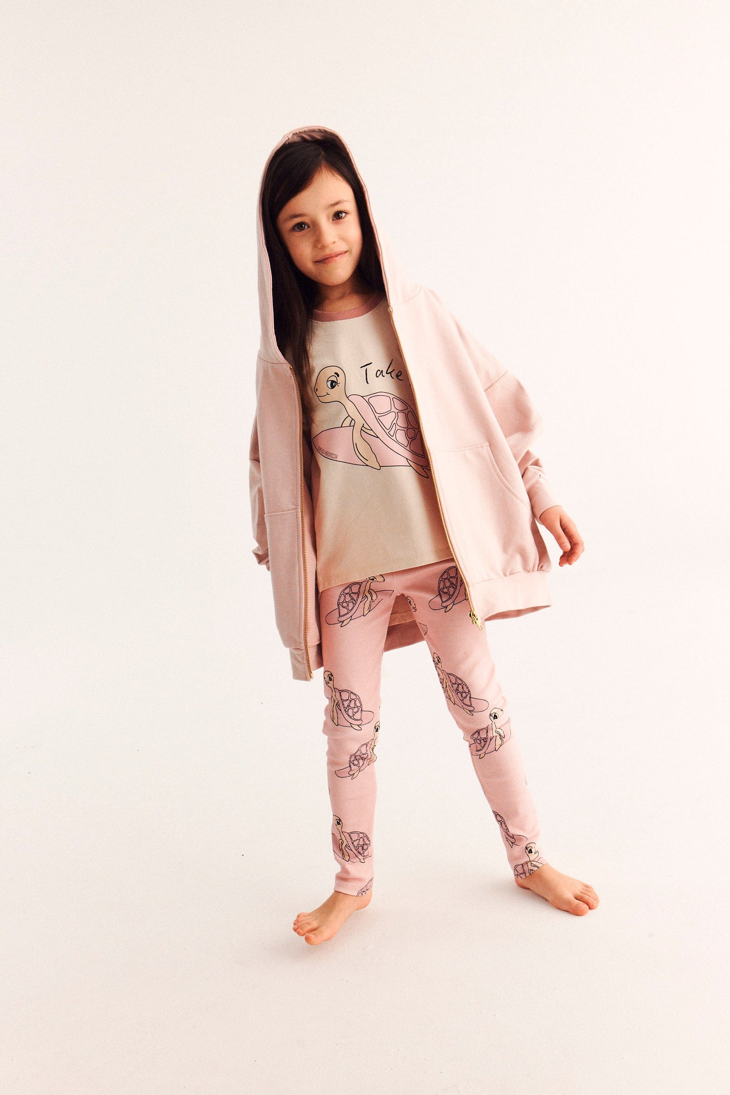 Turtle Hoodie Light Pink