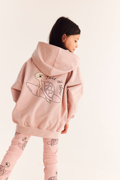 Turtle Hoodie Light Pink