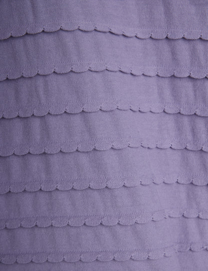 Textured Frill Long Sleeve Shirt