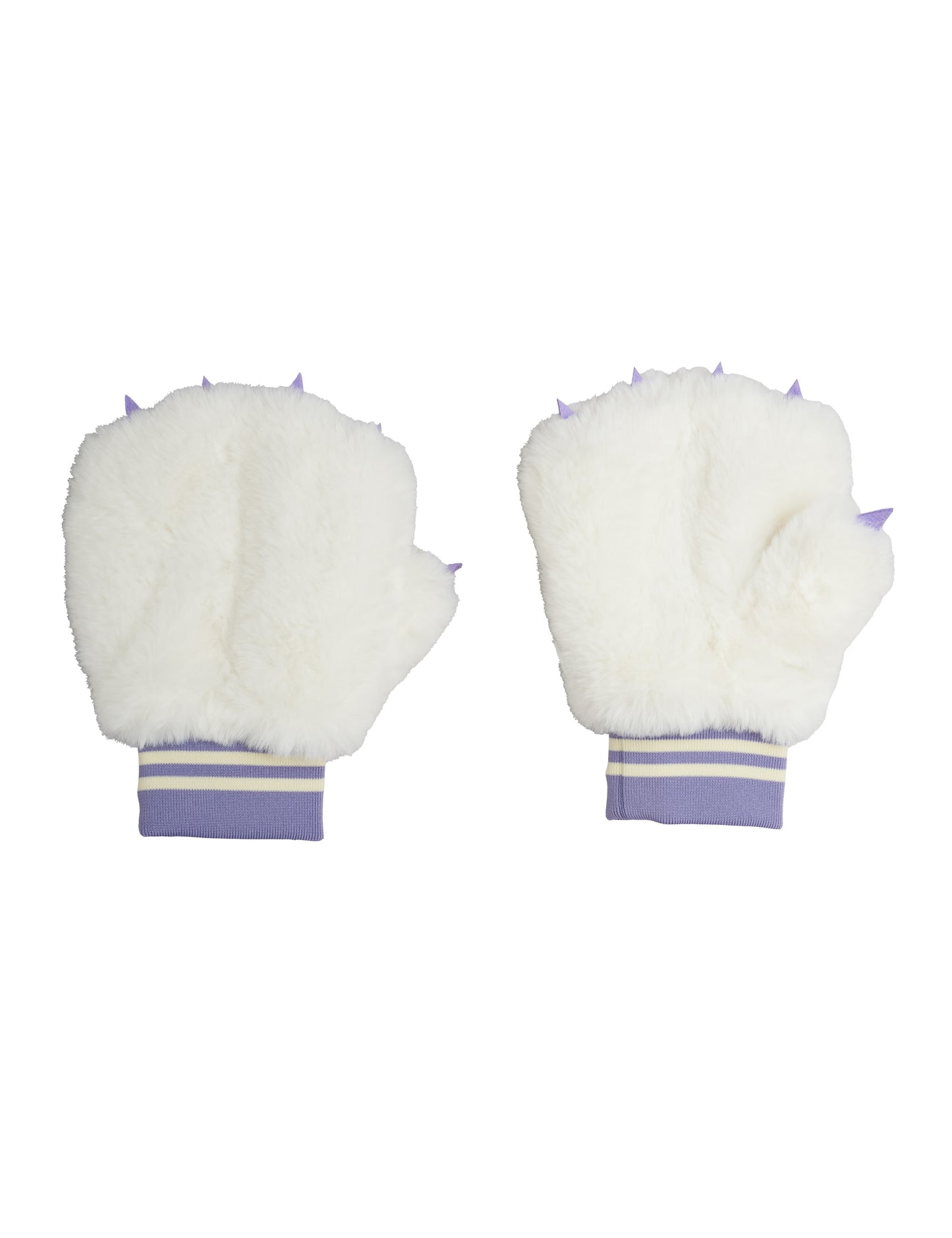Mini Rodini Faux Fur Mittens White