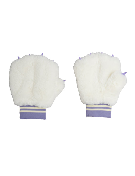 Mini Rodini Faux Fur Mittens White