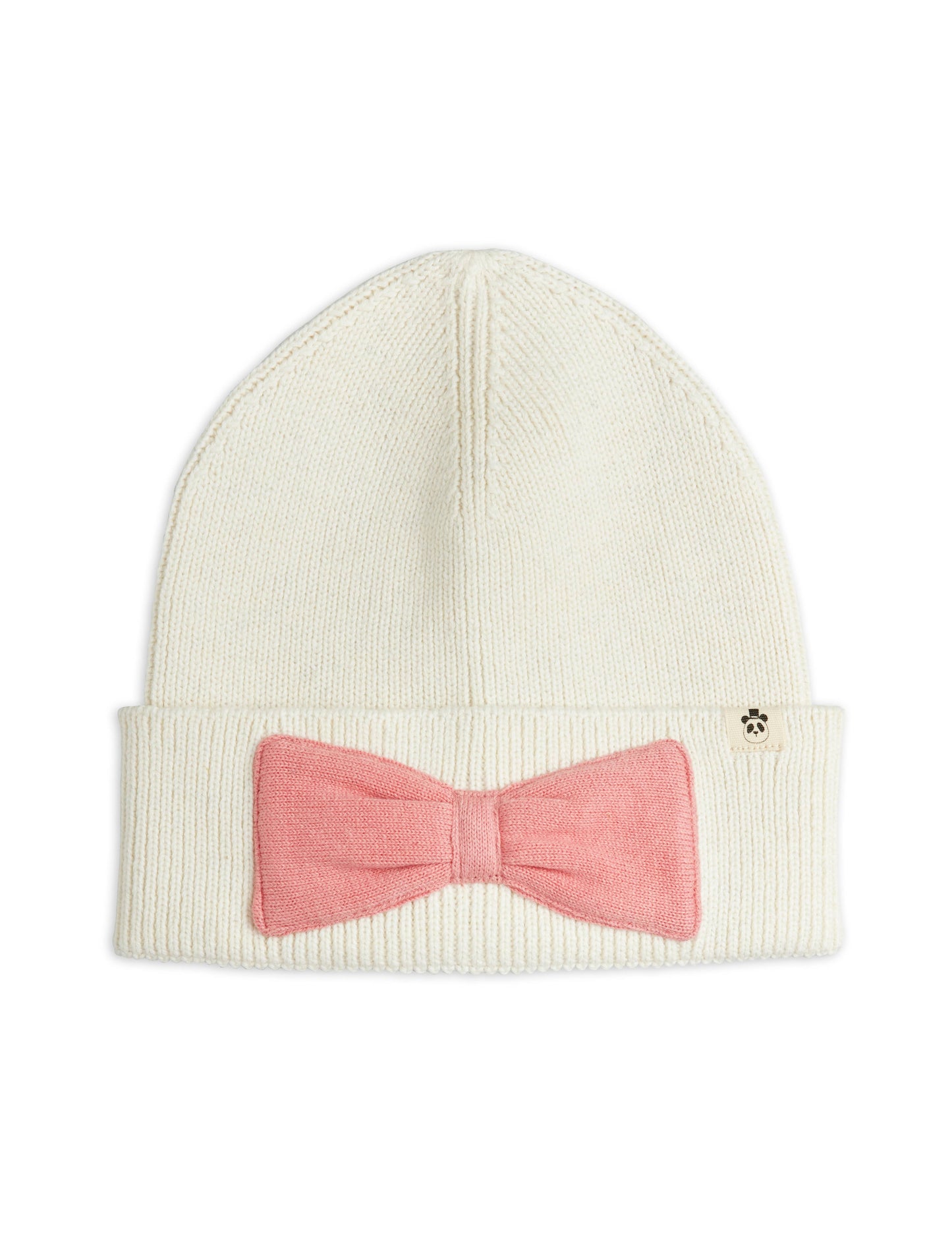 Knitted Wool Blend Beanie With Bow