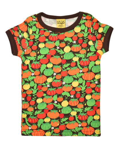 DUNS Tomatoes Short Sleeve Shirt Dark Brown