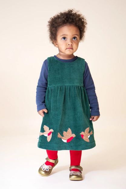 Rosalie Reversible Dress Holly Green/Rainbow Check