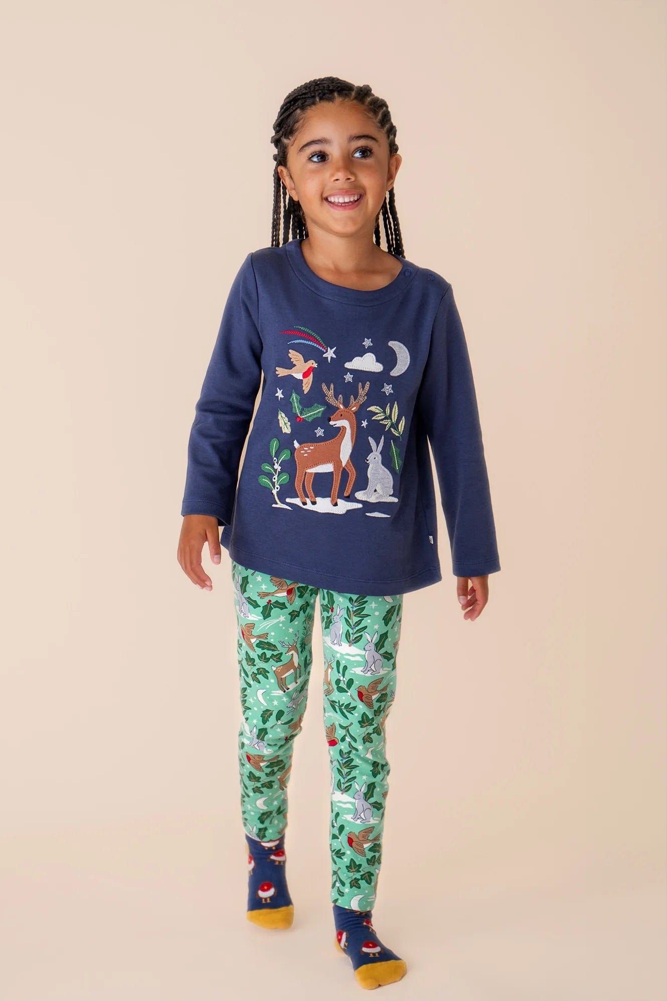 Libby Printed Leggings Festive Forest