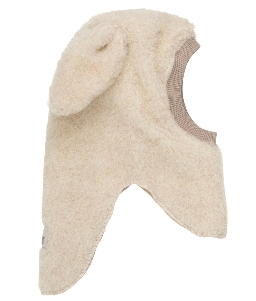 Bunny Balaclava Ears Wool Teddy Sherpa Cement