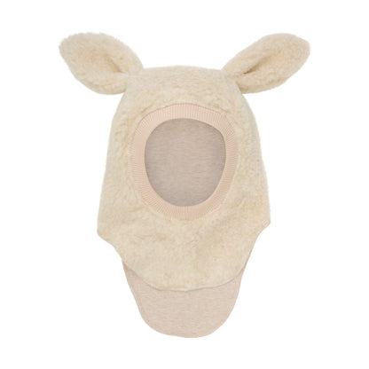 Bunny Balaclava Ears Wool Teddy Sherpa Cement