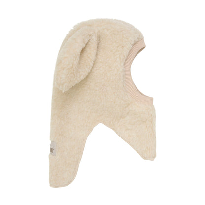Bunny Balaclava Ears Wool Teddy Sherpa Cement