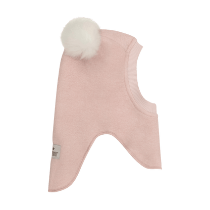 BIG BEAR Wool Balaclava Alpaca Pompom Rose Smoke