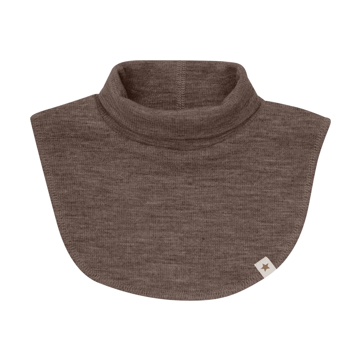 Neck Warmer Wool Rib Brown Melange