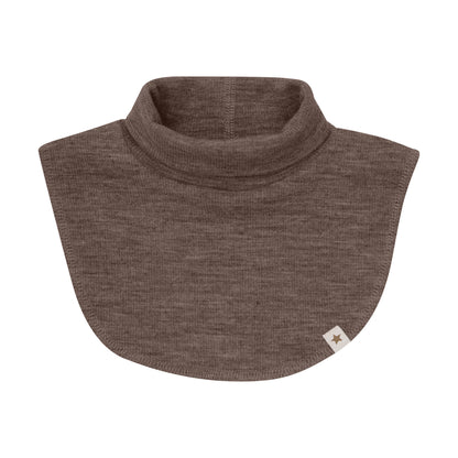 Neck Warmer Wool Rib Brown Melange