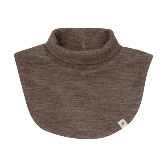 Neck Warmer Wool Rib Brown Melange